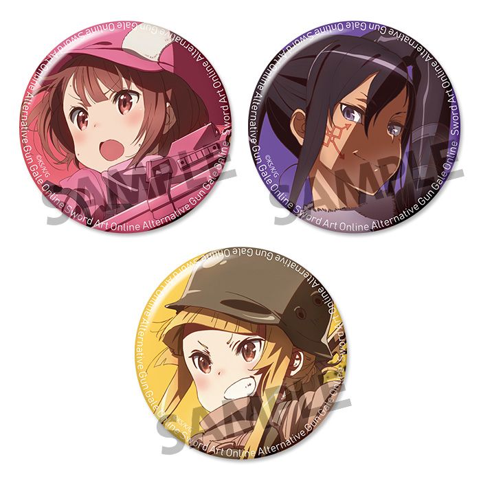 Sword Art Online Alternative Gun Gale Online Can Badge Set Key Visual