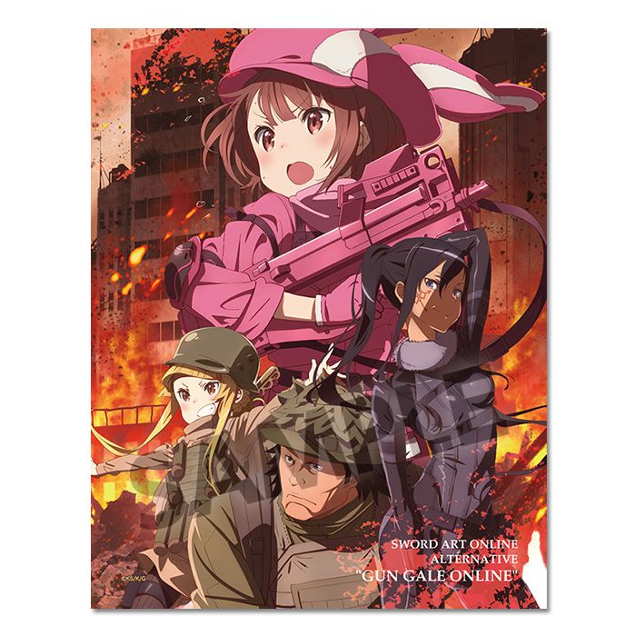 Sword Art Online Alternative Gun Gale Online Multi Cloth Key Visual (Size 28x22cm)