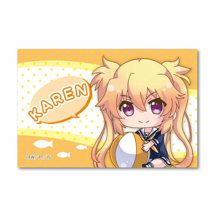 Island GyuGyutto Big Square Can Badge Kurutsu Karen