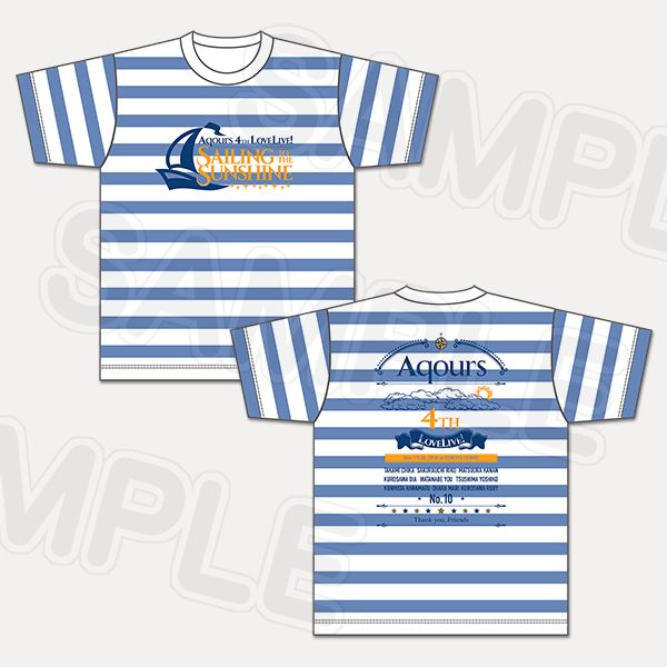 T-Shirt (S/ Free Size) Love Live! Sunshine!! Aqours 4th Love Live! ~Sailing to the Sunshine~