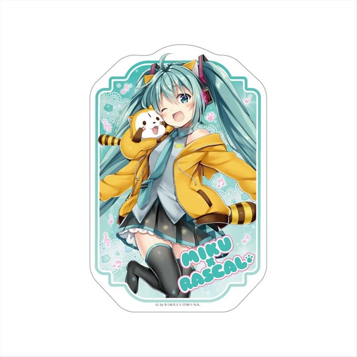 Hatsune Miku x Rascal the Raccoon 2018 Die-cut Magnet Hatsune Miku