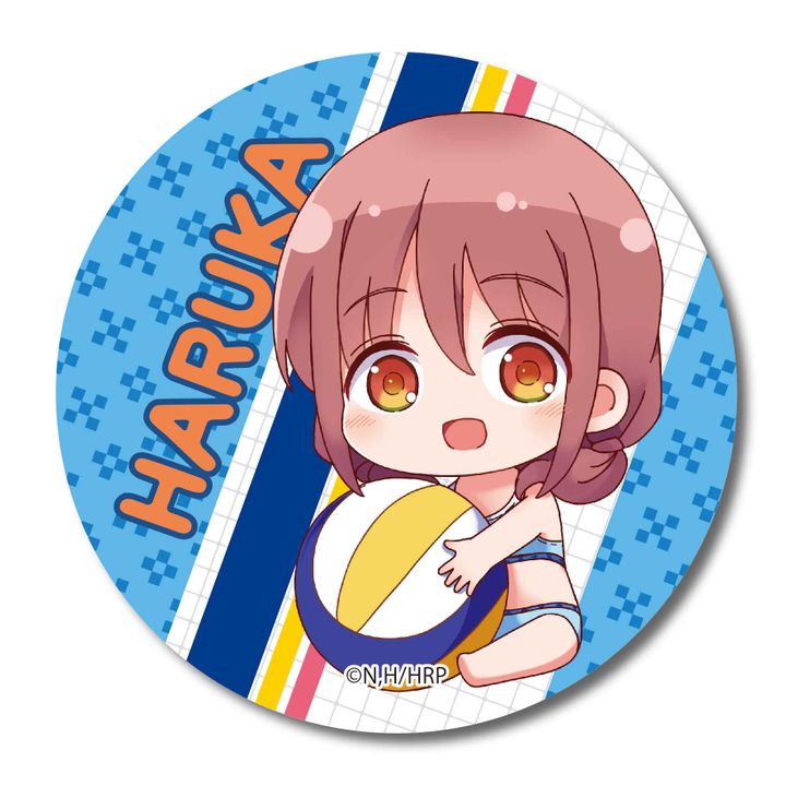 Harukana Receive GyuGyutto Can Badge Ozora Haruka