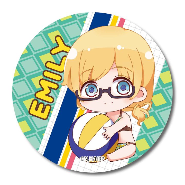 Harukana Receive GyuGyutto Can Badge Thomas Emiry