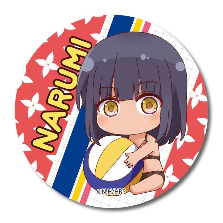Harukana Receive GyuGyutto Can Badge Toi Narumi