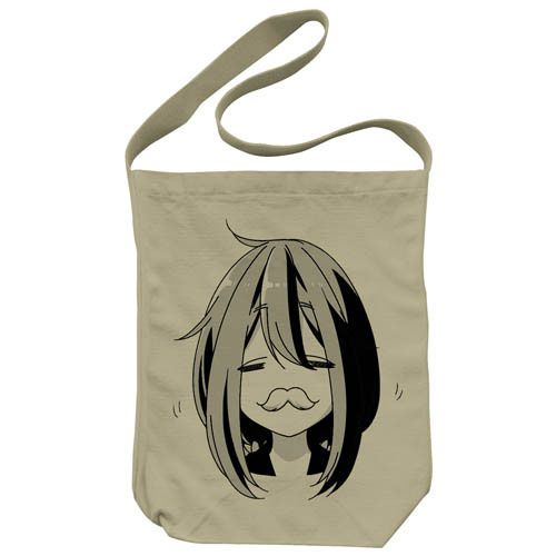 Yurucamp Nadeshiko to Hige Shoulder Tote Bag Sand Khaki