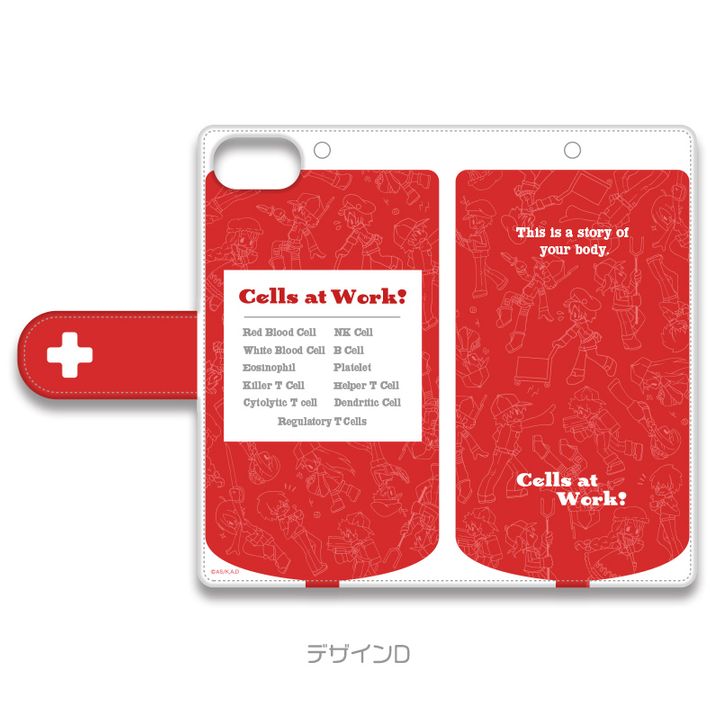 Cells at Work! Book Type Smartphone Case for iPhone