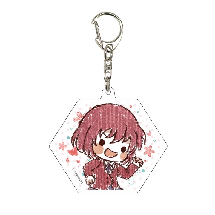 Acrylic Key Chain Hexagon Toradora! 03 Kushieda Minori (Graff Art Design)