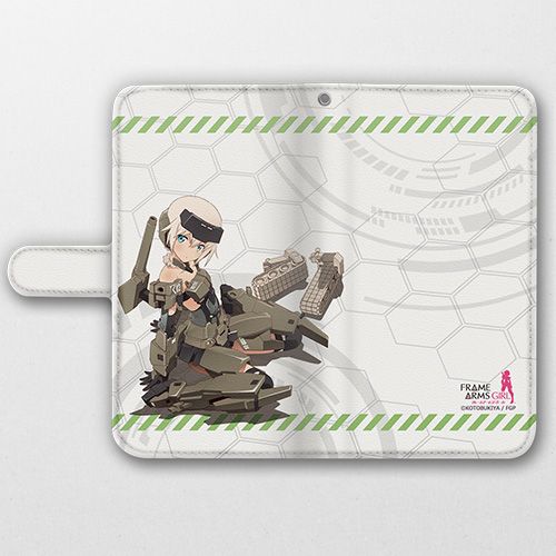 Frame Arms Girl Book Type Smartphone Case Gourai (L Size)
