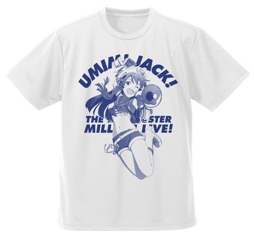 The Idolmaster Million Live! Umimi Jack! Kousaka Umi Dry T-shirt White