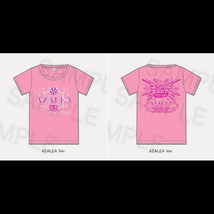 T-Shirt Aqours Club activity LIVE & FAN MEETING 2018 Unit Counter National Tour - AZALEA Ver. 