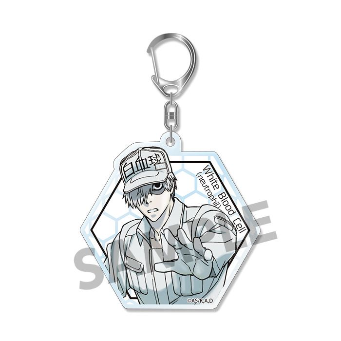Cells at Work! Acrylic Key Chain White Blood Cell (Neutrophil)