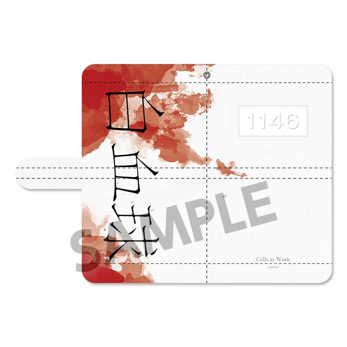 Cells at Work! Book Type Smartphone Case White Blood Cell (L Size)