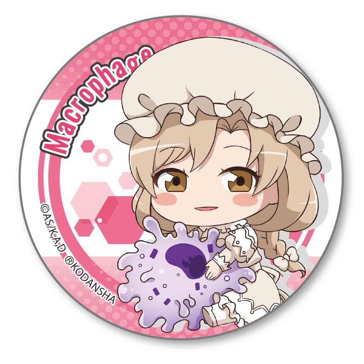 Cells at Work! GyuGyutto Can Badge Macrophage