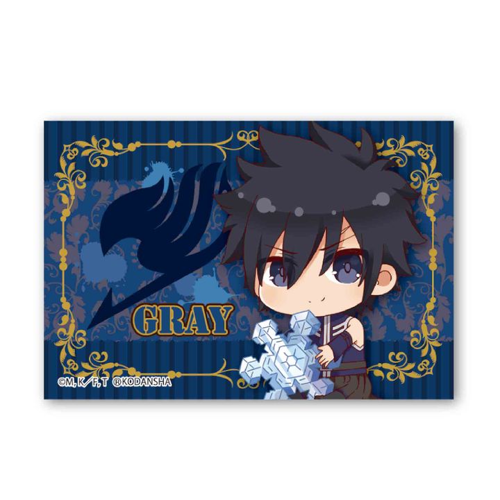 Fairy Tail GyuGyutto BIG Square Can Badge Gray Fullbuster