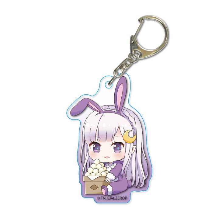 Re:Zero kara Hajimeru Isekai Seikatsu GyuGyutto Acrylic Key Chain Tsukimi Ver. Emilia