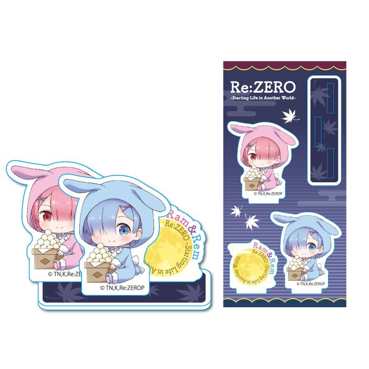 Re:Zero kara Hajimeru Isekai Seikatsu Acrylic Figure Tsukimi Ver. Ram & Rem