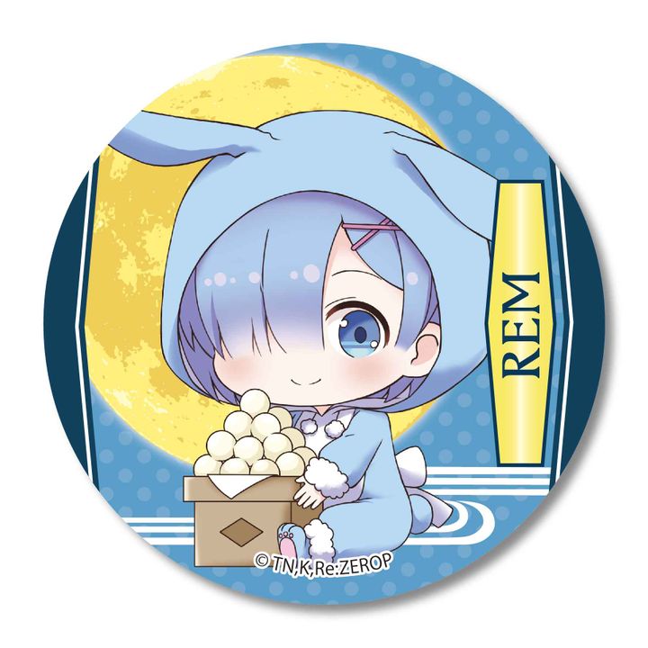 Re:Zero kara Hajimeru Isekai Seikatsu Can Badge Tsukimi Ver. Rem