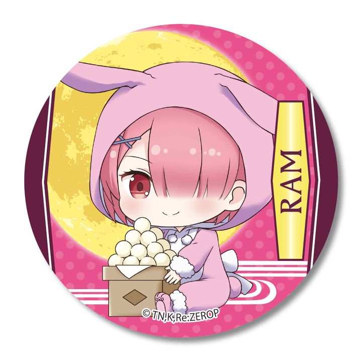 Re:Zero kara Hajimeru Isekai Seikatsu Can Badge Tsukimi Ver. Ram