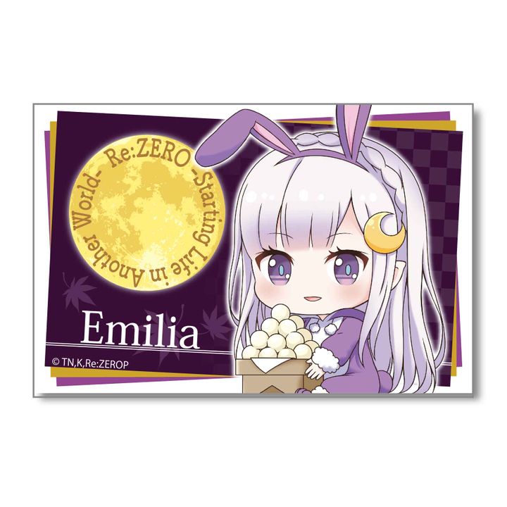 Re:Zero kara Hajimeru Isekai Seikatsu Big Square Can Badge Tsukimi Ver. Emilia