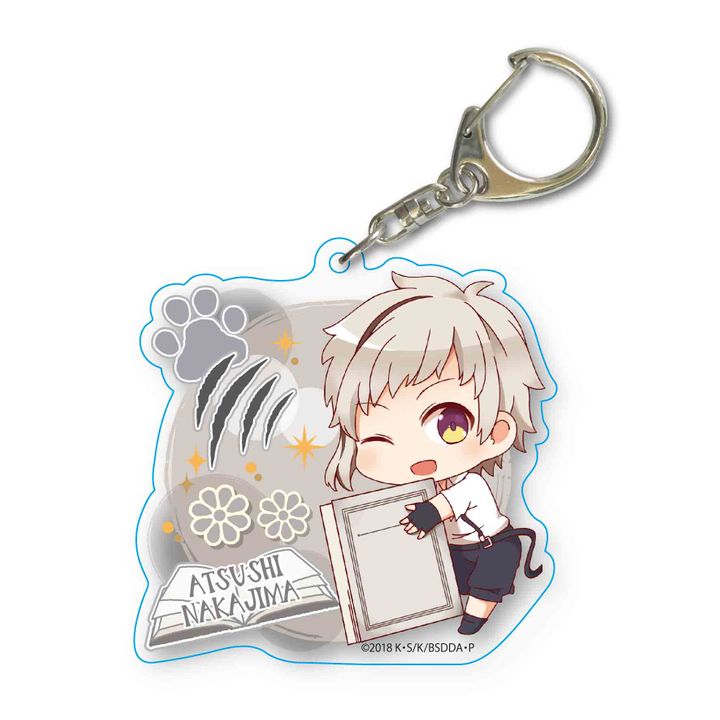 Bungou Stray Dogs DEAD APPLE GyuGyutto Choi Deka Acrylic Key Chain Nakajima Atsushi