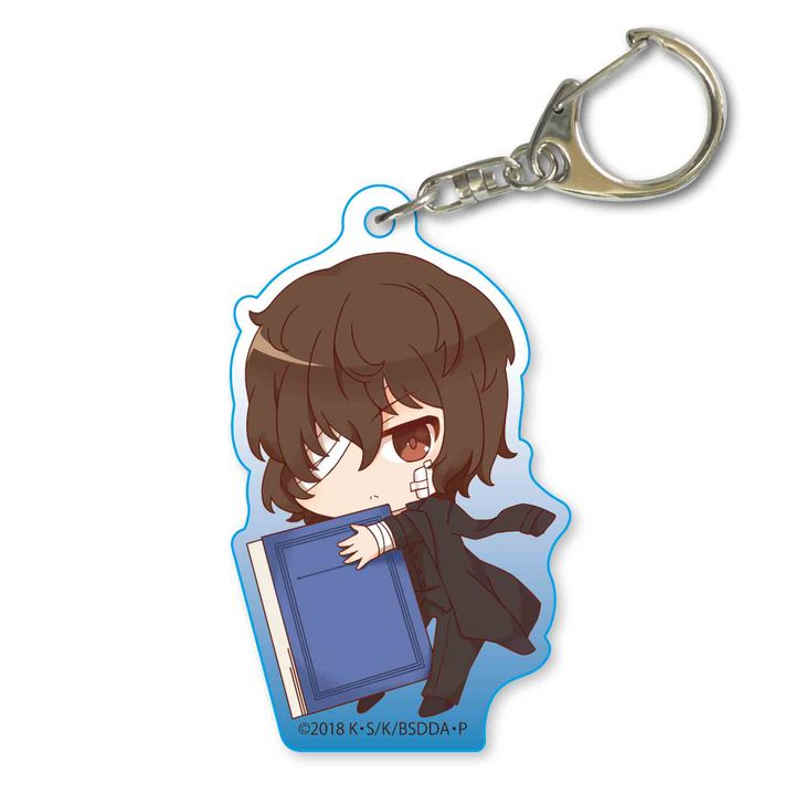 Bungou Stray Dogs DEAD APPLE GyuGyutto Acrylic Key Chain Dazai Osamu (Kuro no Jidai Ver.)