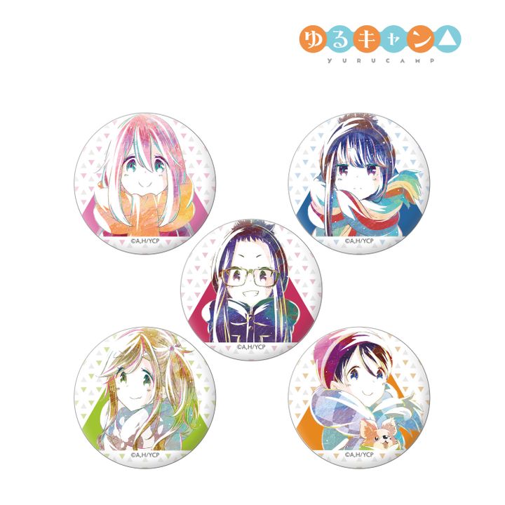 Yurucamp Trading Ani-Art Can Badge [Set of 5]