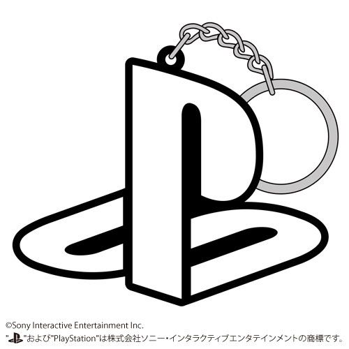 Play Station Rubber Key Chain Play Station Family Mark