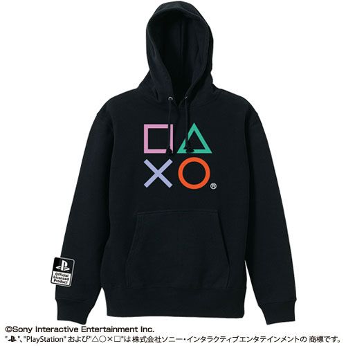 Play Station Pullover Hoodie Play Station Shapes Black (Size S, M, L, XL)