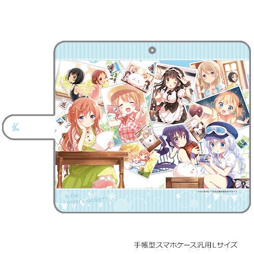 Gochumon wa Usagi Desu ka? Book Type Smartphone Case (L Size)