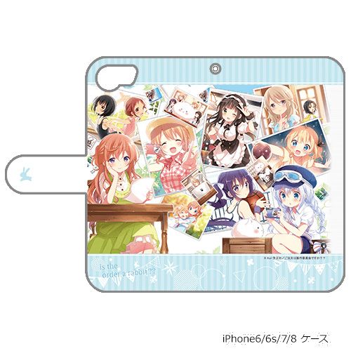Gochumon wa Usagi Desu ka? Book Type Smartphone Case for iPhone6/7/8