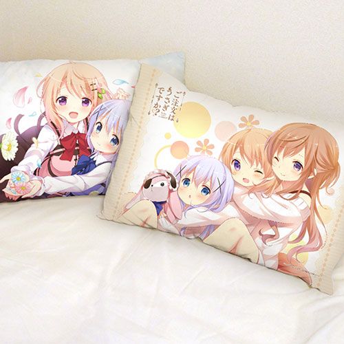 Gochumon wa Usagi Desu ka? Pillow Cover Chino & Cocoa & Mocha