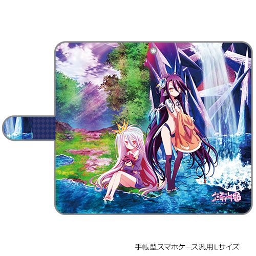 No Game No Life: Zero Original Illustration Book Type Smartphone Case Shiro & Shuvi (L Size)