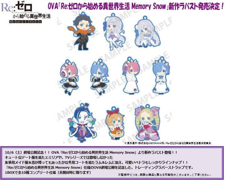 Re:Zero kara Hajimeru Isekai Seikatsu Memory Snow Trading Rubber Strap [Set of 10]