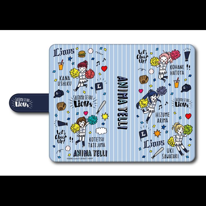 Anima Yell! Book Type Smartphone Case Multi L Size PlayP-A