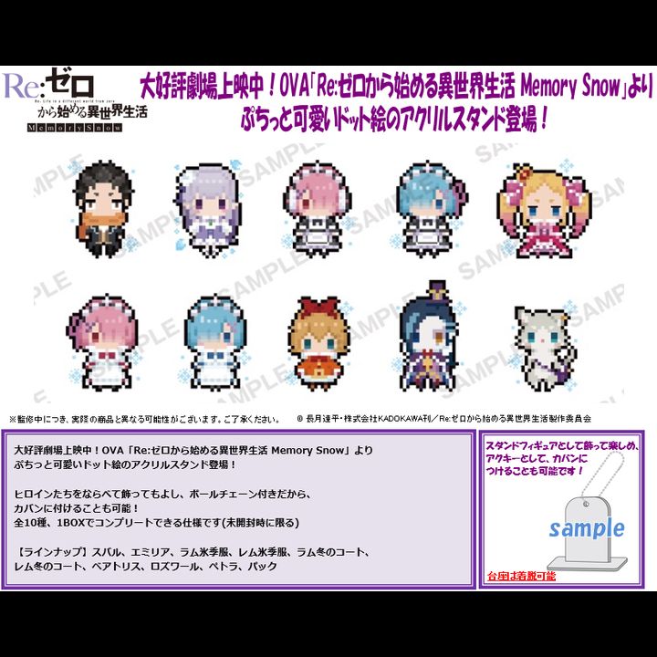 Re:Zero kara Hajimeru Isekai Seikatsu Memory Snow Petit Bit Acrylic Stand Figure [Set of 10]