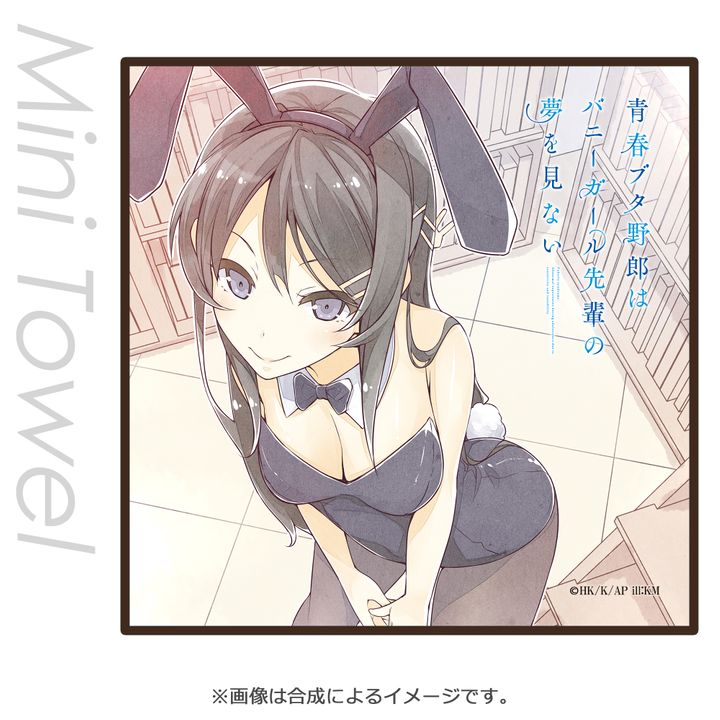 Seishun Buta Yaro wa Bunny Girl-senpai no Yume wo Minai Microfiber Mini Towel Sakurajima Mai Bunny
