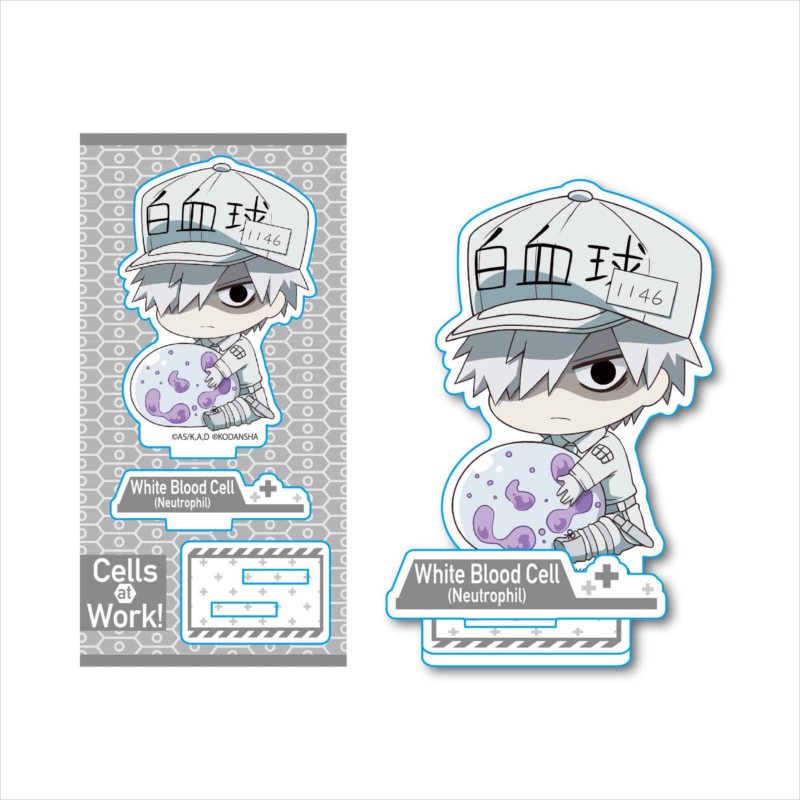 Cells at Work! GyuGyutto Acrylic Figure White Blood Cell (Neutrophil)