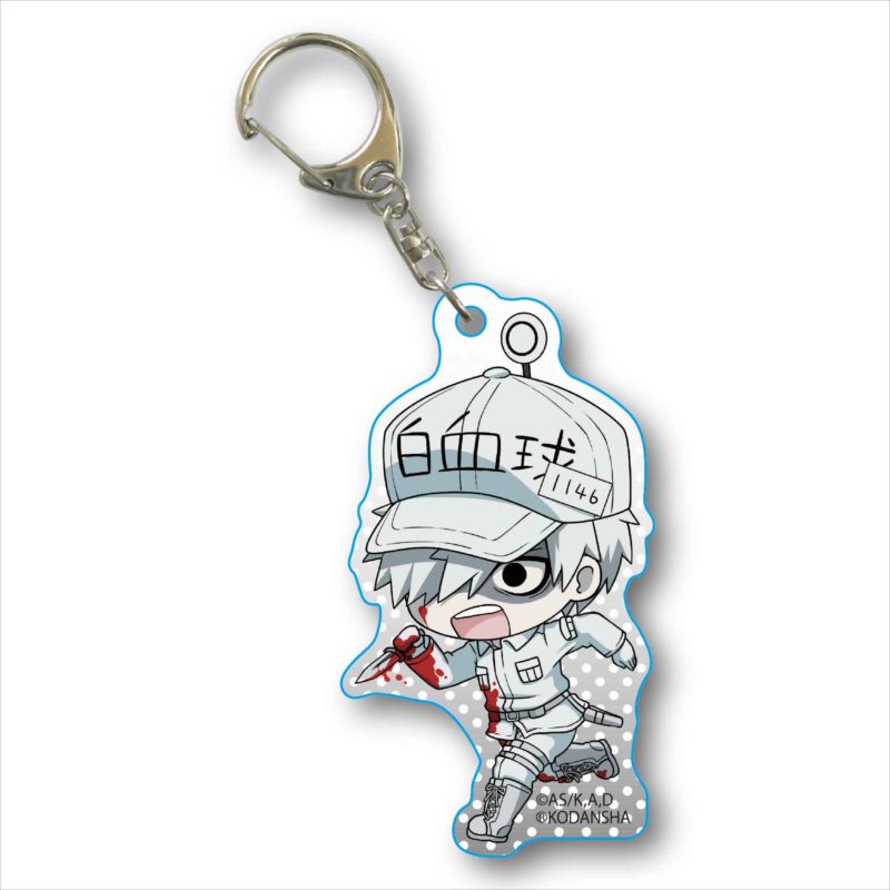 Cells at Work! TEKUTOKO Acrylic Key Chain White Blood Cell (Neutrophil), Haijo