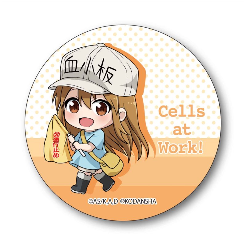 Cells at Work! TEKUTOKO Can Badge Platelet, Flag