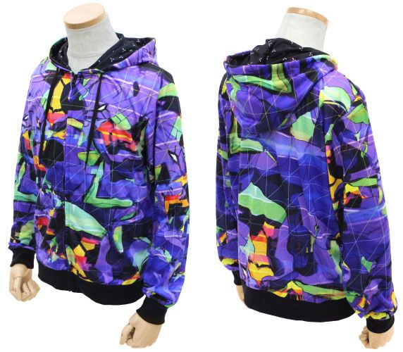 Evangelion EVA-01 Full Graphic Light Hoodie (M Size)