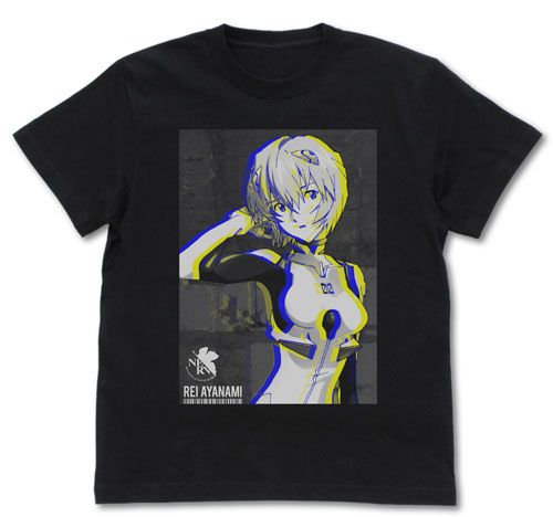 Evangelion Ayanami Rei Graphic T-shirt Black