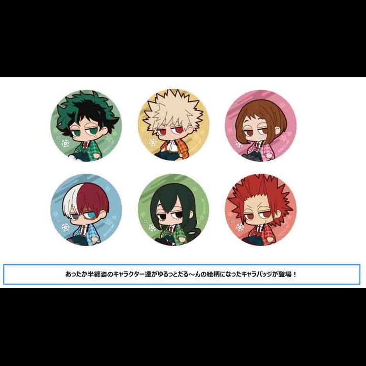 My Hero Academia Yurutto Daruun Chara Badge Collection Attaka Hanten [Set of 6]