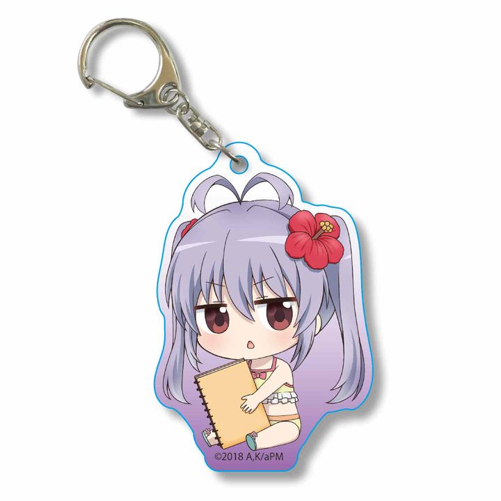 Non Non Biyori Vacation GyuGyutto Acrylic Key Chain Miyauchi Renge (Hibiscus)