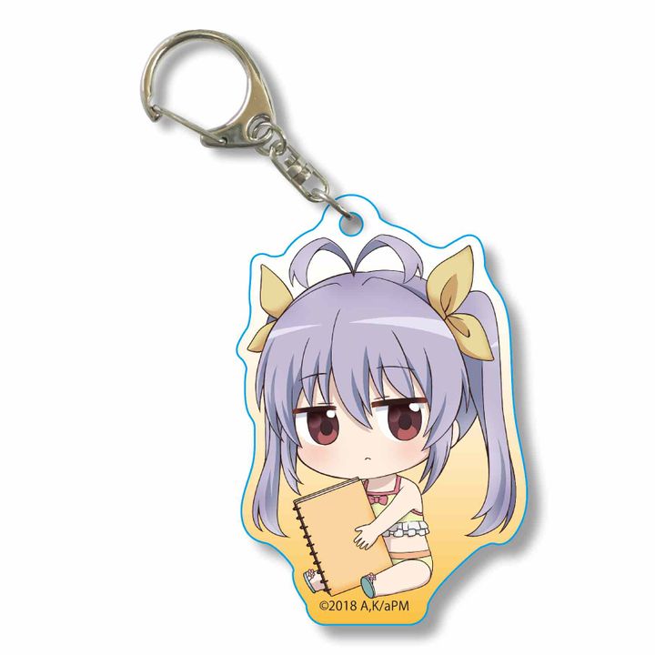 Non Non Biyori Vacation GyuGyutto Acrylic Key Chain Miyauchi Renge (Ribbon)