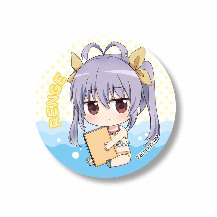 Non Non Biyori Vacation GyuGyutto Can Badge Miyauchi Renge (Ribbon)
