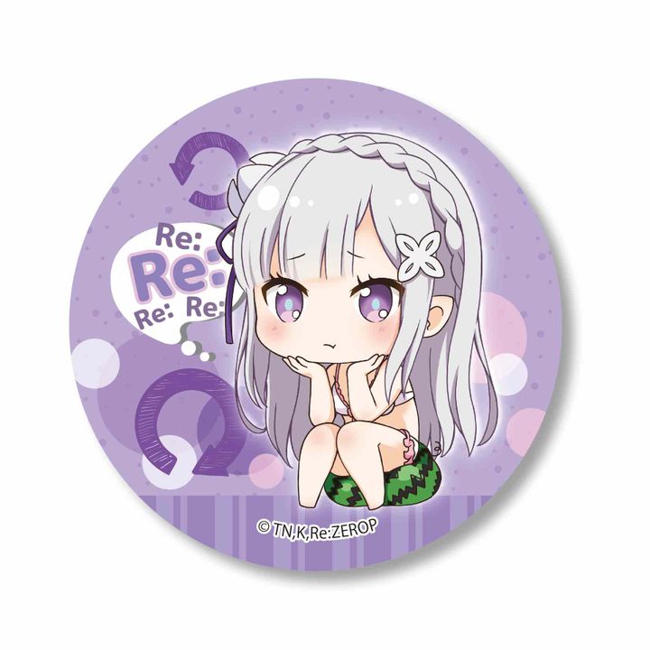 Re:Zero kara Hajimeru Isekai Seikatsu Nayamun Can Badge Emilia