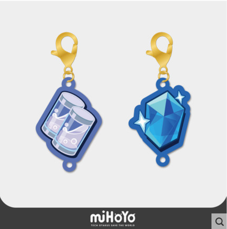 Acrylic Keychain Stamina Bootle & Crystal