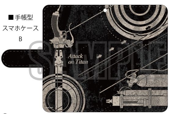 Attack on Titan Book Type Smartphone Case B