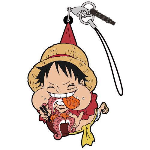 One Piece Luffy Tsumamare Strap Manpuku Ver.