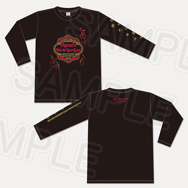 Long T-shirt  Love Live! Sunshine!! Aqours World LoveLive! Asia Tour 2019